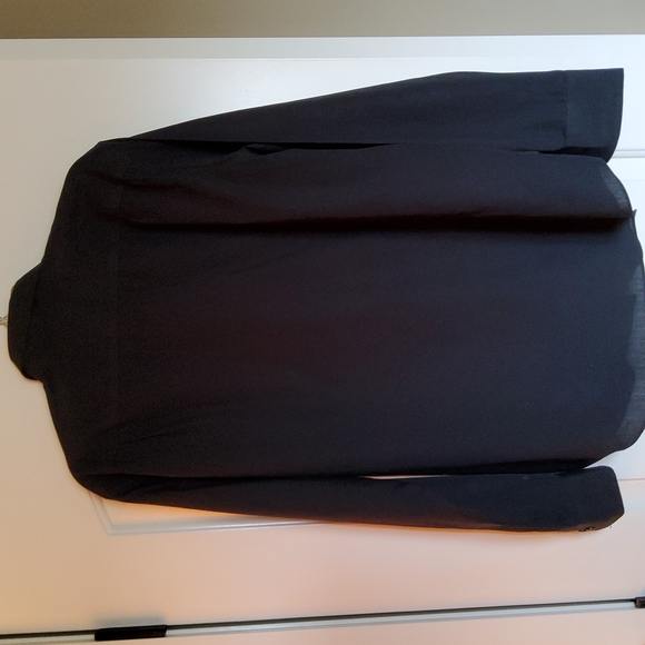 Men's Merona Black Button Down, Large - Picture 2 of 3